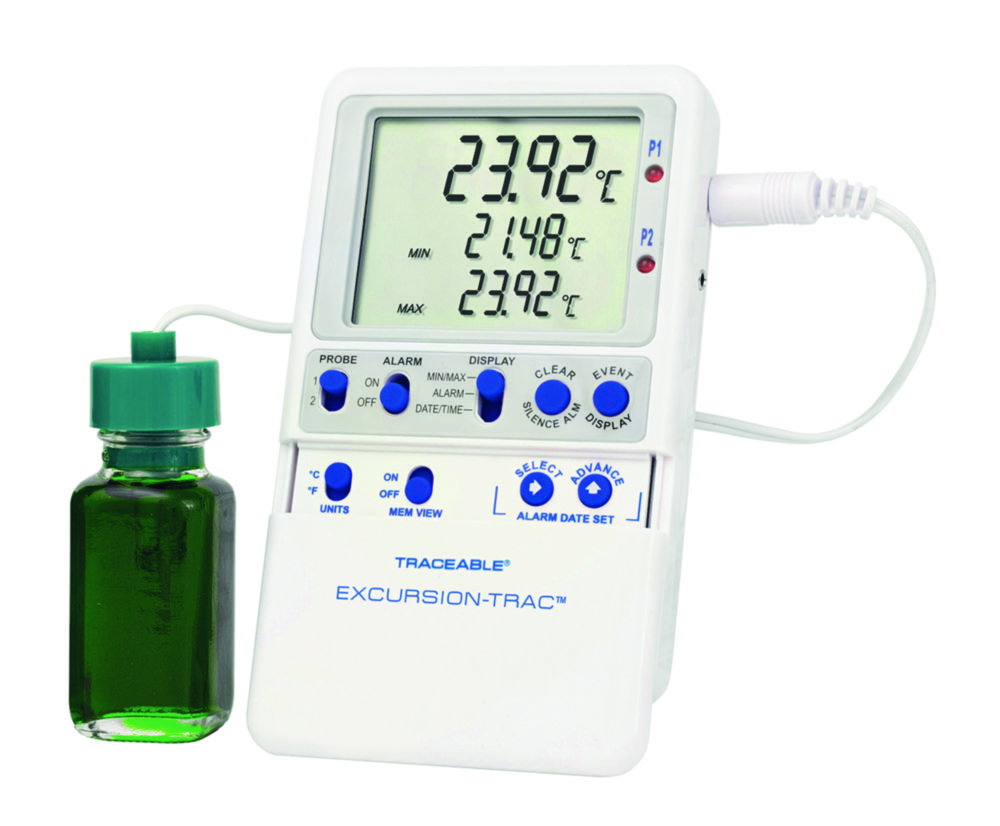 Temperaturdatenlogger Traceable® Excursion-Trac™, mit 1 Flaschenfühler