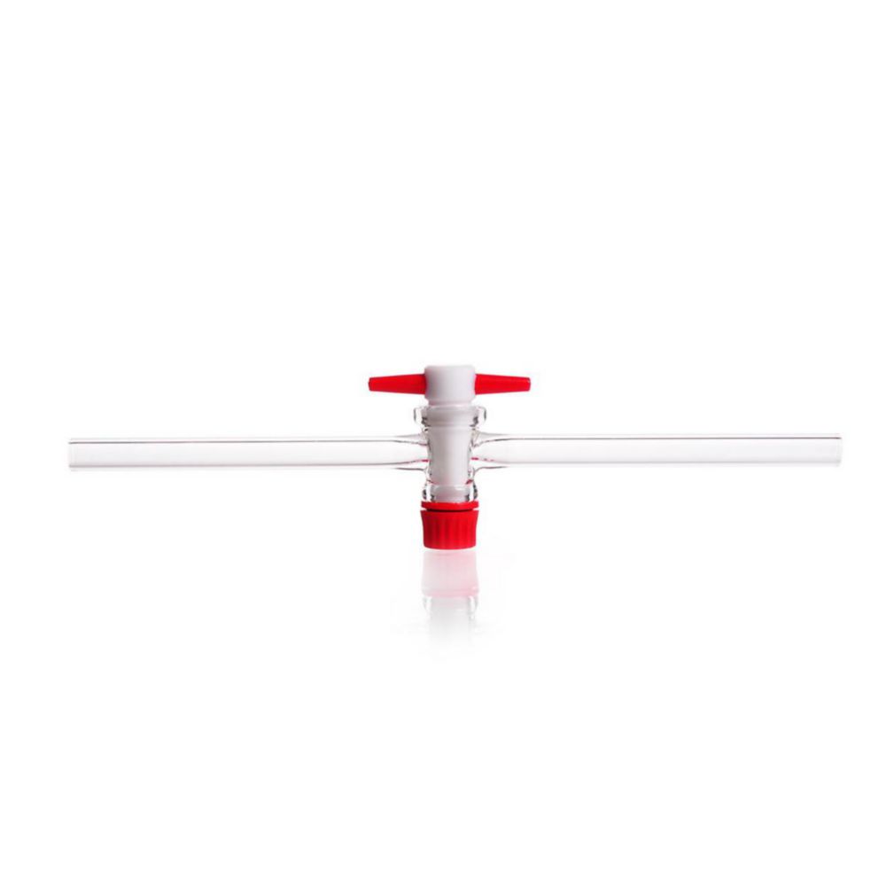 Einweghahn kompl. mit PTFE-Küken Steigung 1:5, Bohrung 2,5 mm, NS 13,5, DURAN