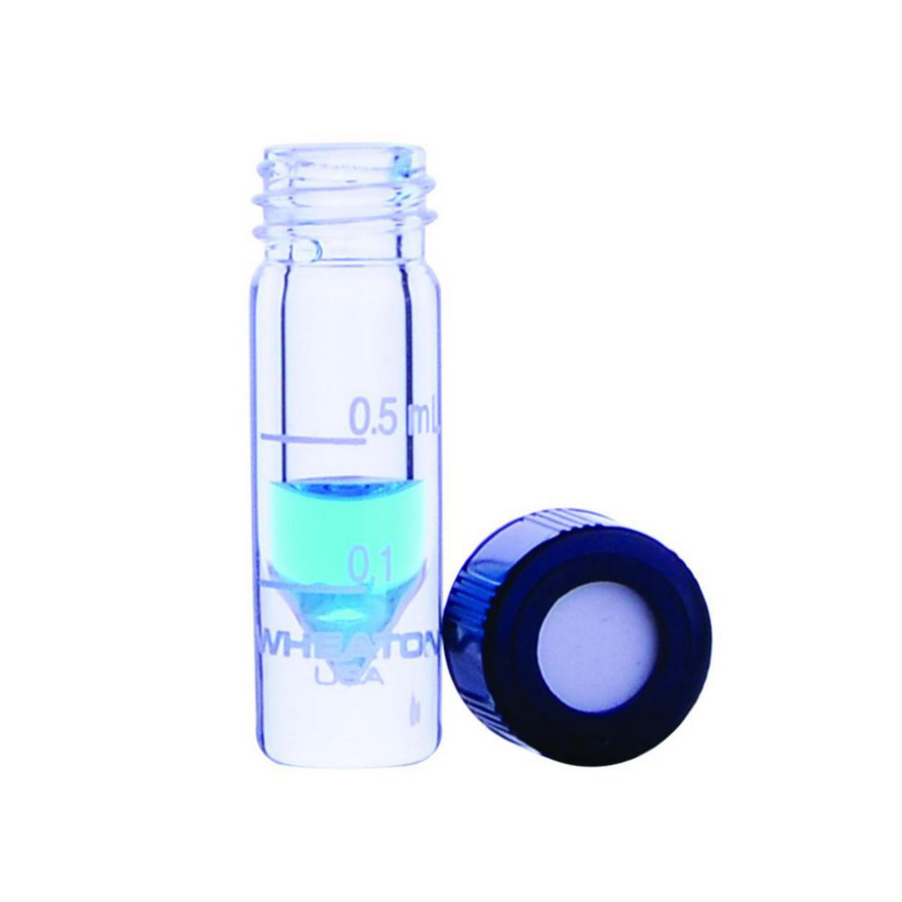 WHEATON-Fläschchen 1,0 ml, klar 13-425 S/T O/T Kappe, graduiert, VE=12  (W986294NG)
