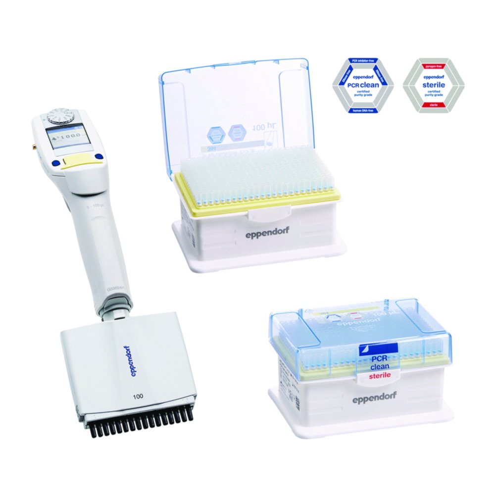 Mehrkanal-Mikroliterpipetten Eppendorf Xplorer® plus, variabel, Starter Set