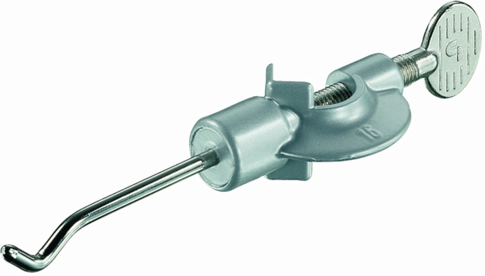 Muffe für Stäbe bis 16 mm mit Haken, Zinkdruckguss, vernickelt