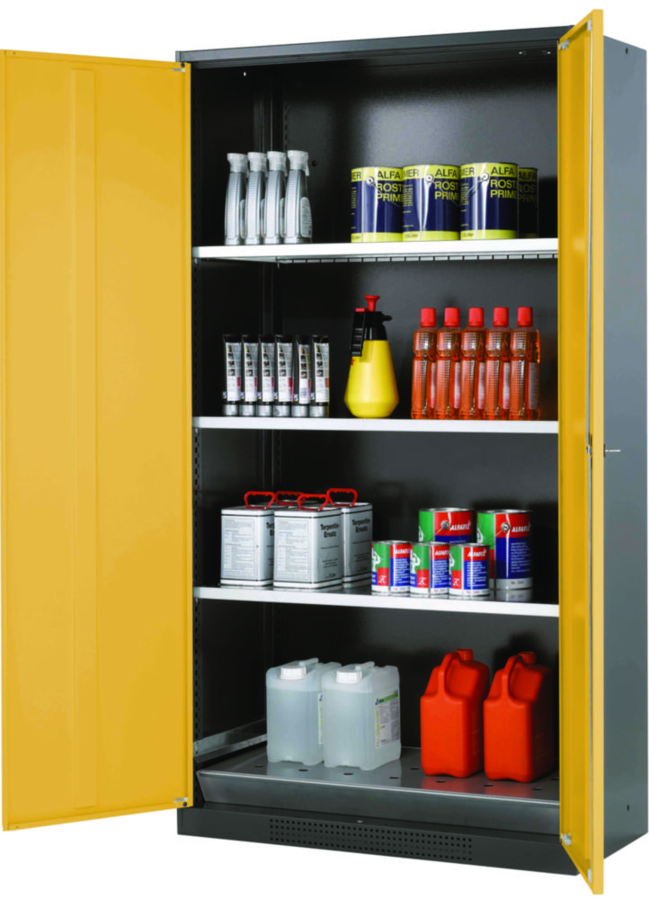 Chemikalienschrank CS Classic 1055 x 520 x 1950 mm (BxTxH), Tür(en) RAL1004 strk. CS.195.105