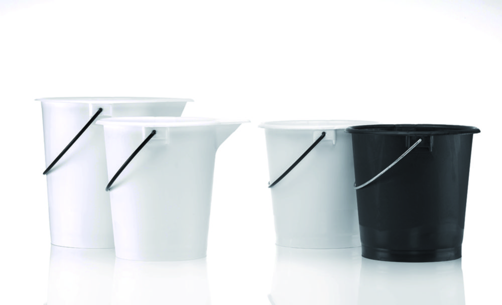 Eimer, LDPE, Serie 610/615, grau, ohne Ausguss