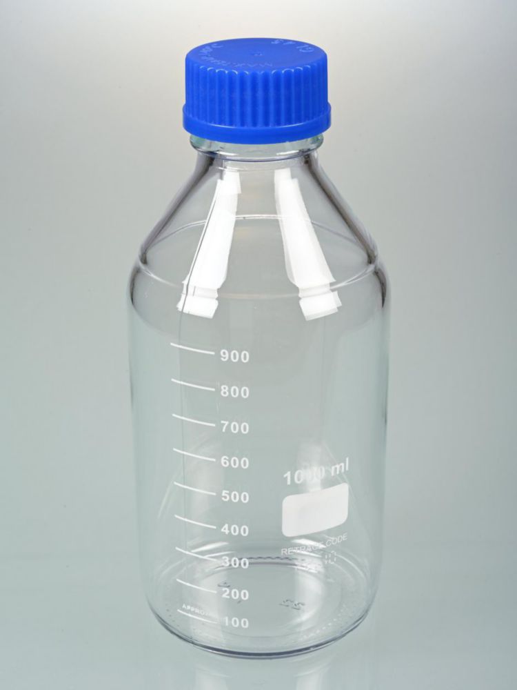 Probenflasche 1000 ml Glas, mit Verschluß (GL 45) für Probensammler UniSampler