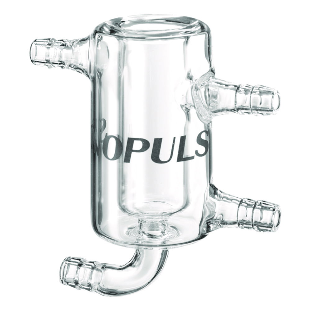 Durchfluss-Beschallungsgefäße, Borosilikatglas 3.3, für Ultraschall-Homogenisatoren SONOPULS