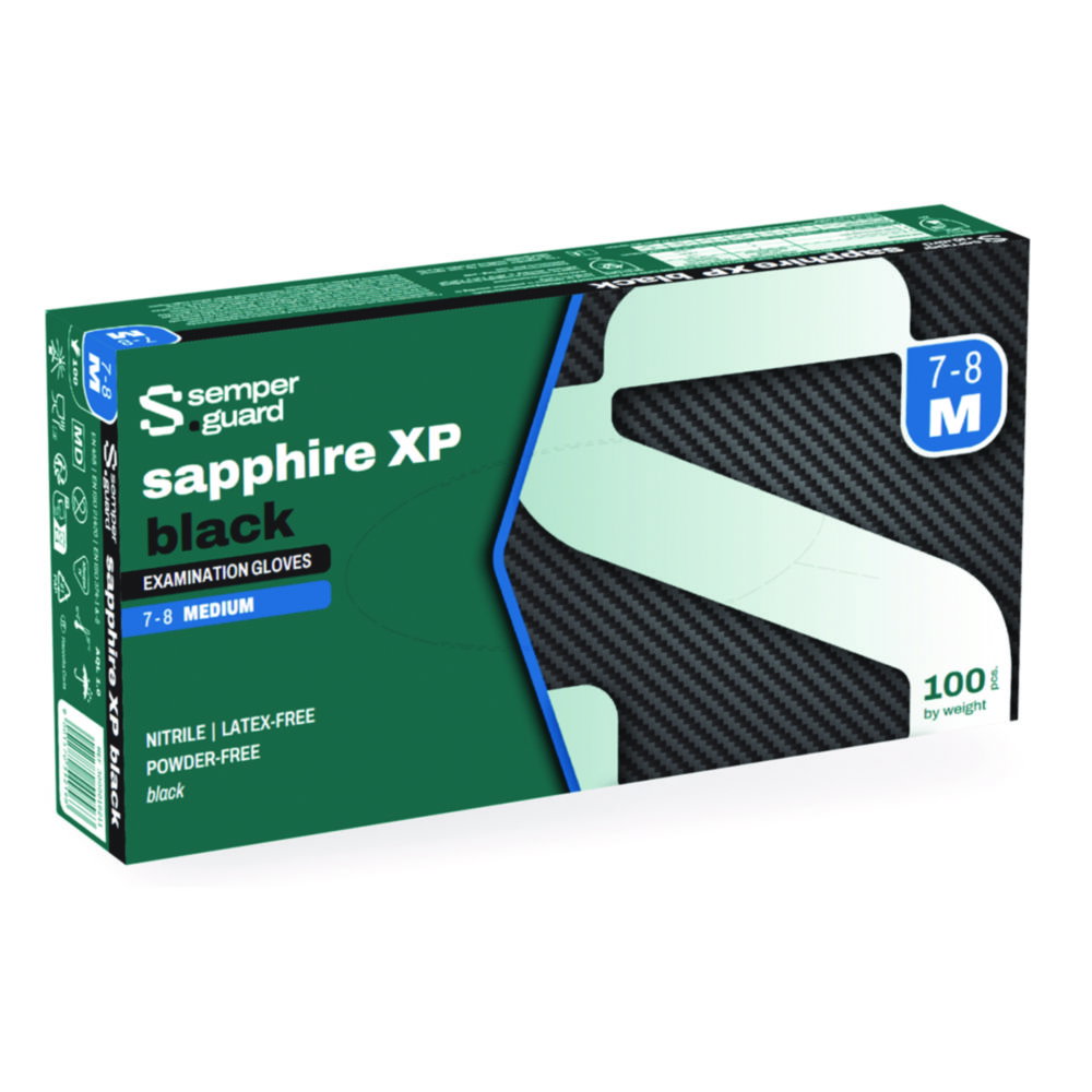 Einmalhandschuhe, Semperguard® sapphire XP, schwarz