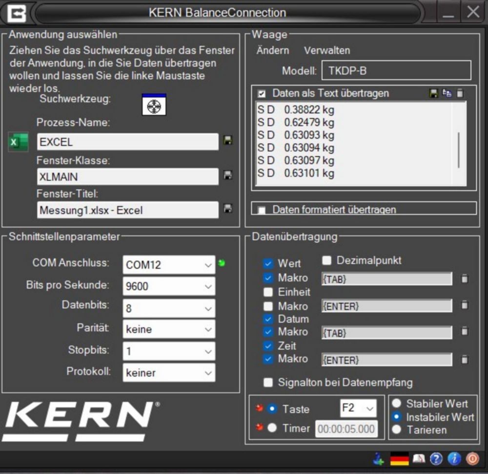 Software Balance Connection 4 PRO Upgrade für Waagen aus KERN-Sortiment, als Download