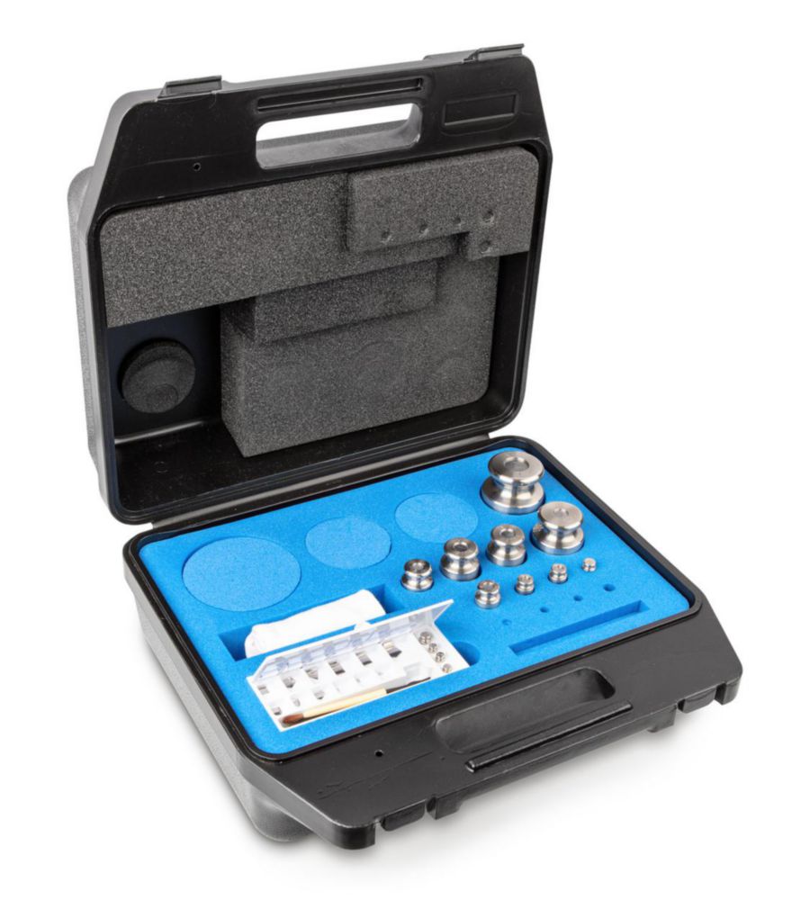 Gewichtssatz M1, 1mg...1kg, Edelstahl, feingedreht, im Kunststoff-Koffer