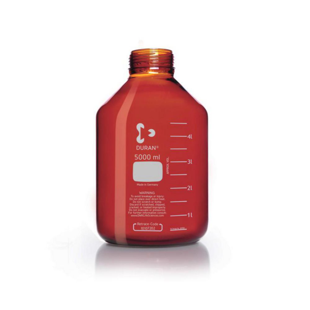 Laborflasche GLS80, 5.0L, braun