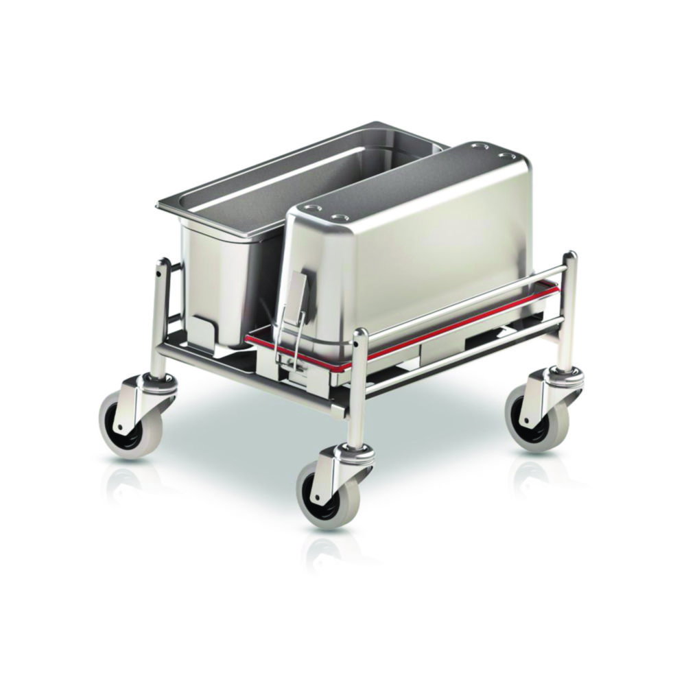 Reinigungswagen Clino® CR mini EM-GMP1, Edelstahl