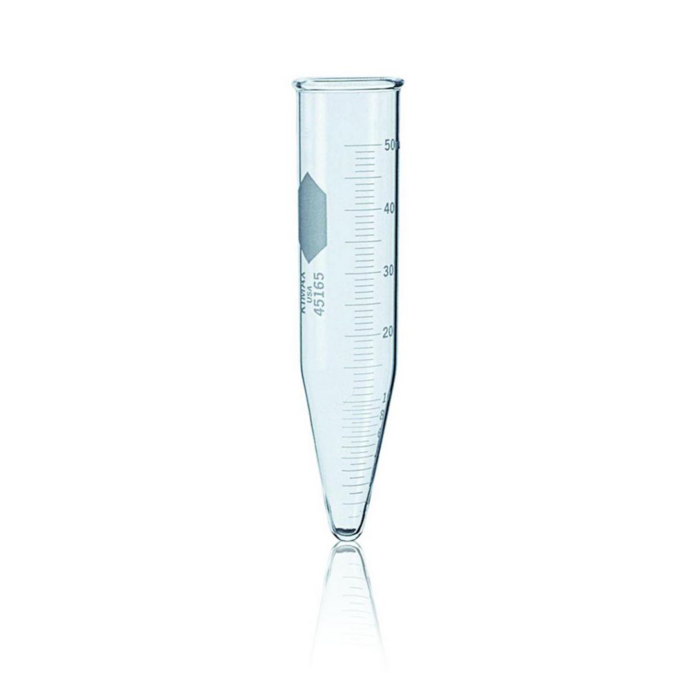 Zentrifugenröhrchen 50 ml 133 x 29 mm, mit Skala, Borosilikatglas, weiß graduiert, VE=12