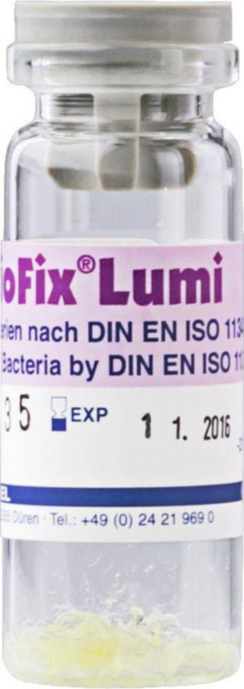BioFix Lumi Leuchtbakterien DIN EN ISO 11348-3 -spezialverpackt in Kühlbeuteln Packung à 20x1 ml, gefriergetrocknet