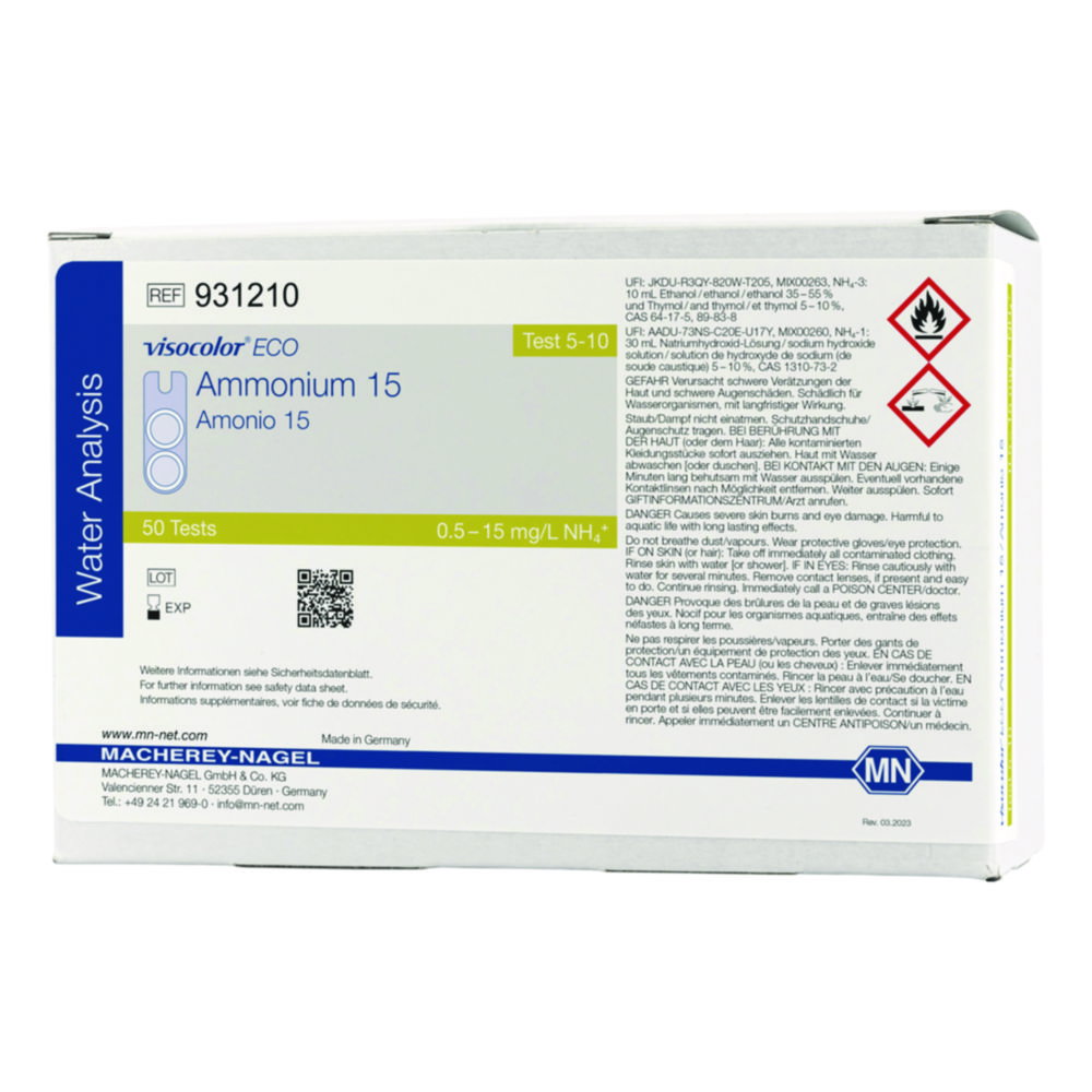 Testkits VISOCOLOR® ECO für Gewässeranalysen, Nachfüllpackung