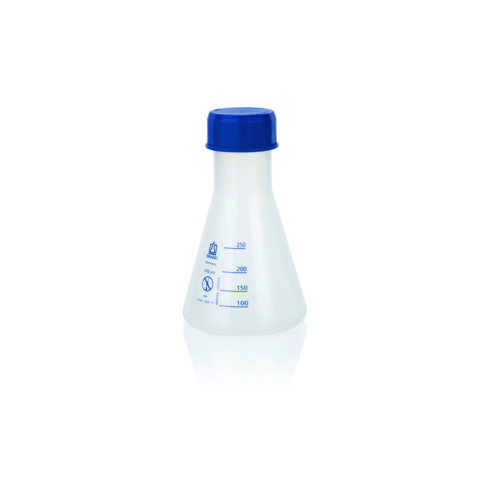 Weithals-Erlenmeyerkolben, PP, mit Schraubverschluss | Nennvolumen: 500 ml
