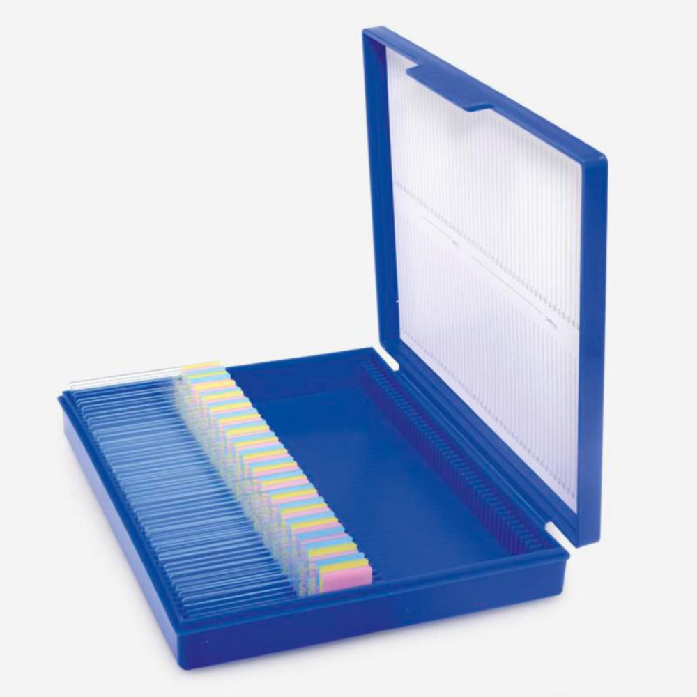 Objektträger-Boxen für 25 Objektträger, weiß VE=10