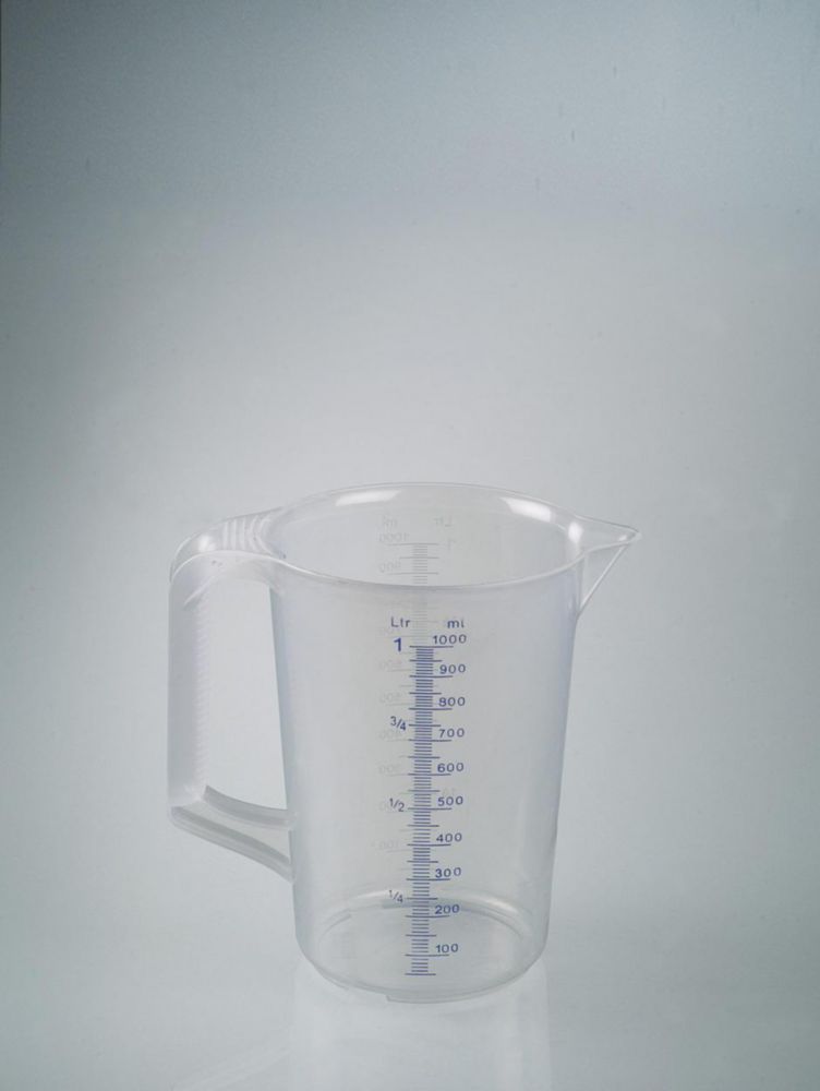 Messkanne Industrie, 1000 ml mit geschlossenem Griff, Ø 117mm, Höhe 165mm