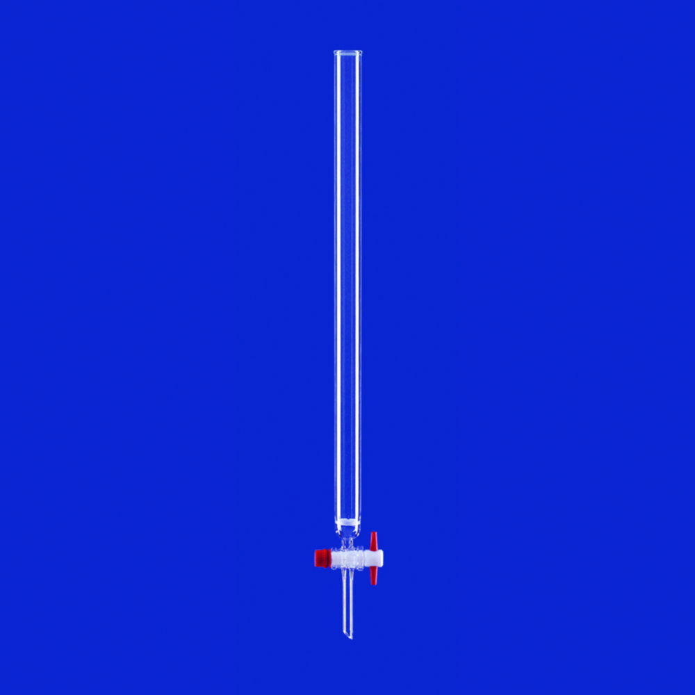 Chromatographie-Säulen, mit Bördelrand und PTFE-Hahn, DURAN®-Rohr