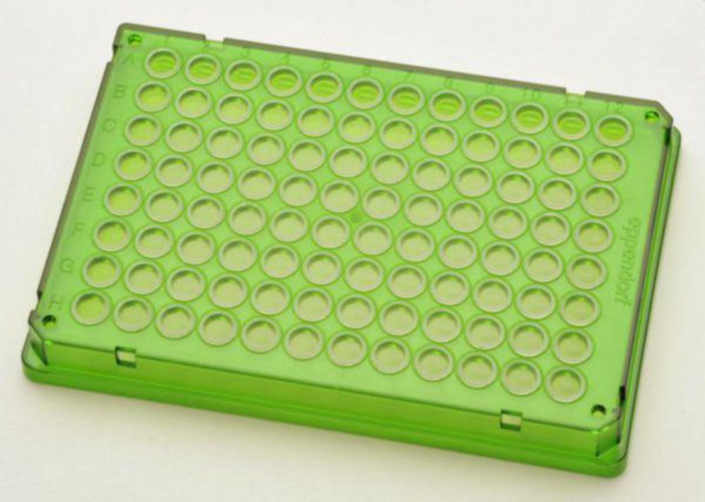 twin.tec PCR Plate 96, skirted (Wells farblos) grün, 300 Stück