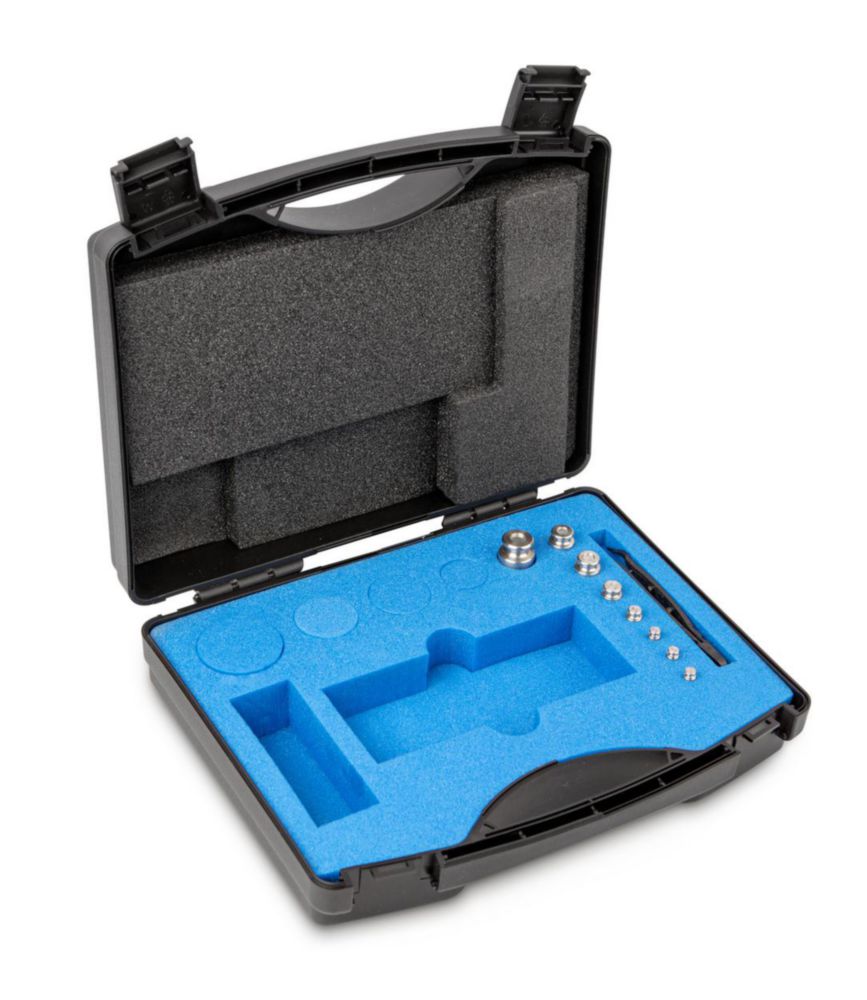 Gewichtssatz F2, 1g...50g Edelstahl, feingedreht, im Kunststoff-Koffer