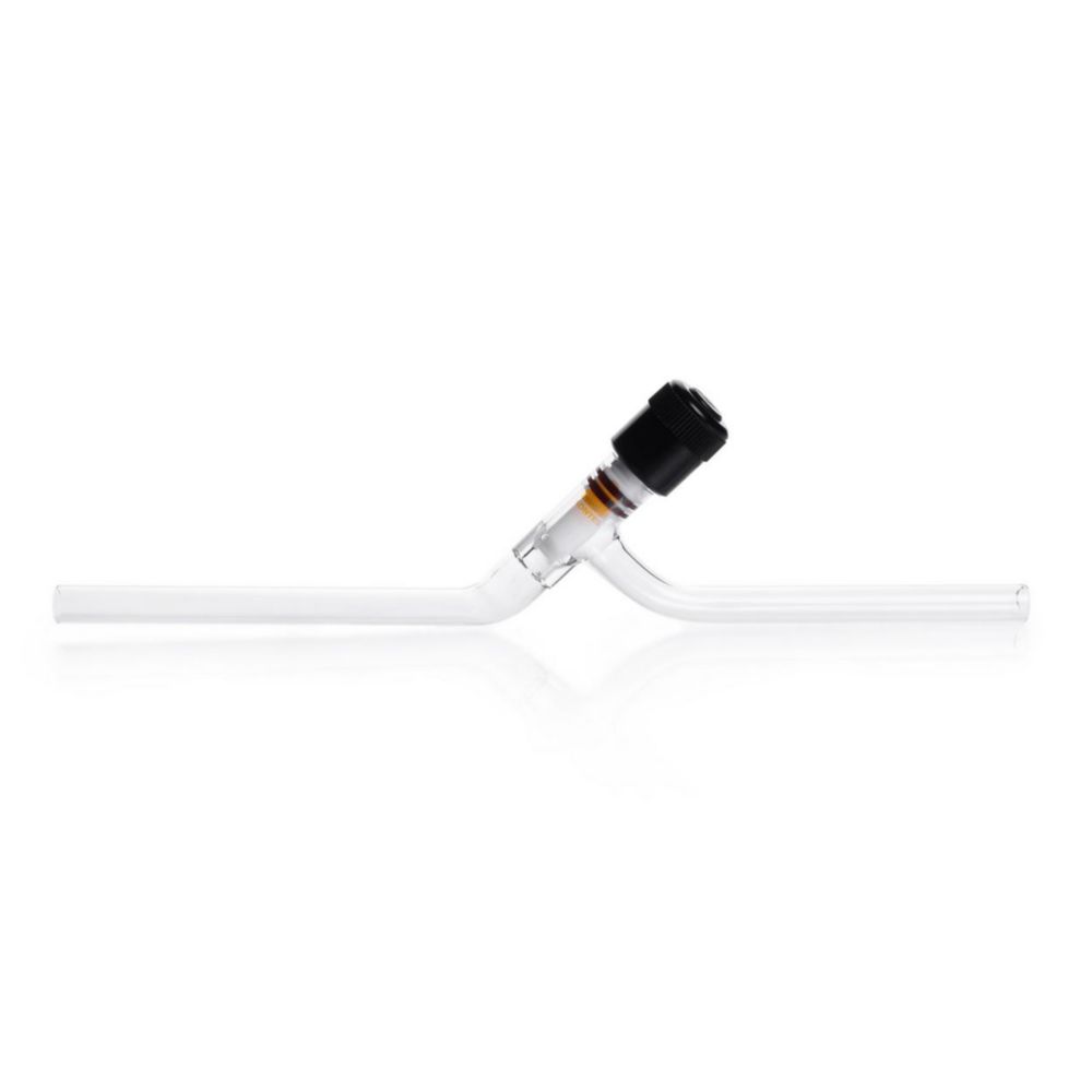 HI-VAC® Low Hold-Up mit PTFE-Küken u. spitzenlosem O-Ring, Bohrungsbereich 0-4 mm, Schaft-O-Ring Größe 010, Schaft-AD 9 mm