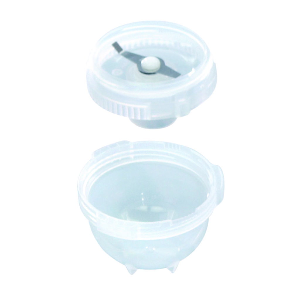 Einweg-Mahlbecher mit Edelstahl-Schläger für Batch-Mühle Tube Mill control/Tube Mill 100 control