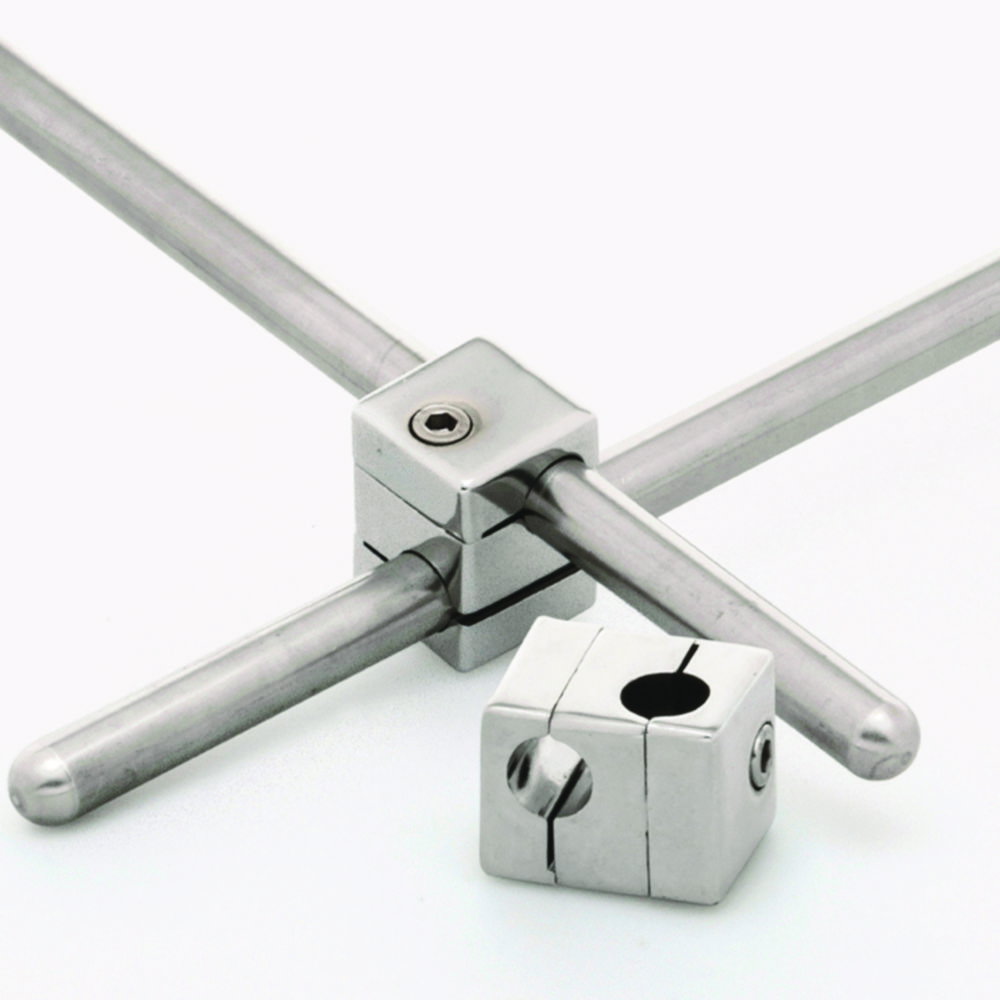 Viereckige Muffe, Stahlguss/verchromt