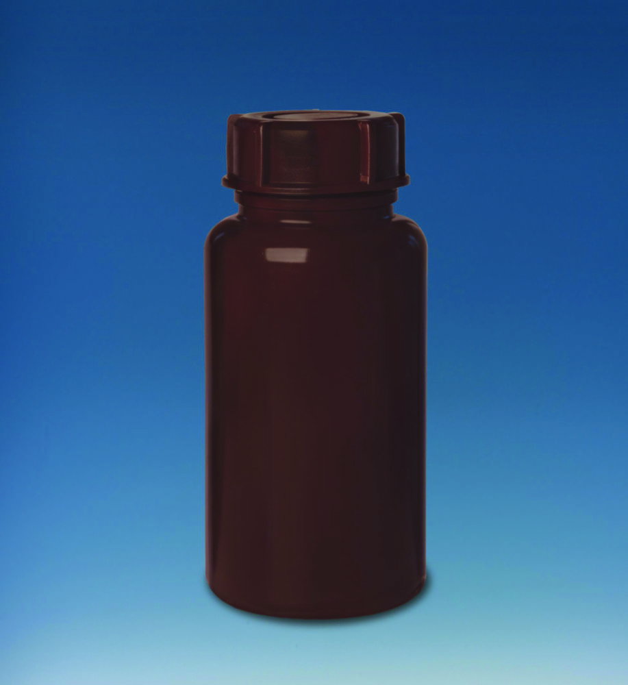 Weithalsflaschen, mit Schraubverschluss, LDPE, braun