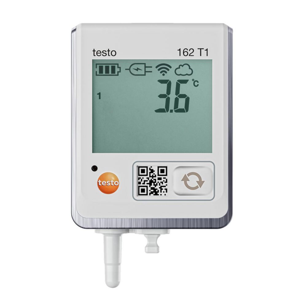 Online-Temperatur-Datenlogger testo 162 T1, mit integriertem NTC-Temperatursensor