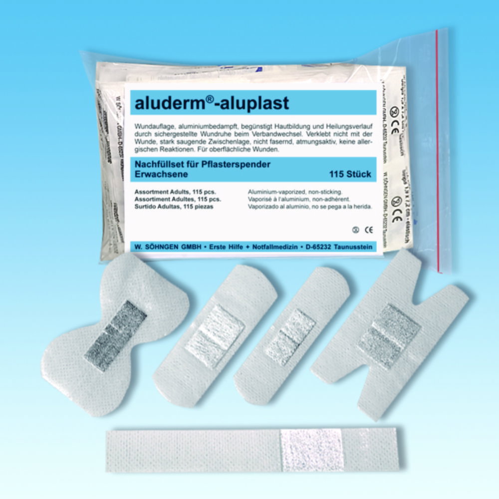 Nachfüllsets für Pflasterspender aluderm®-aluplast
