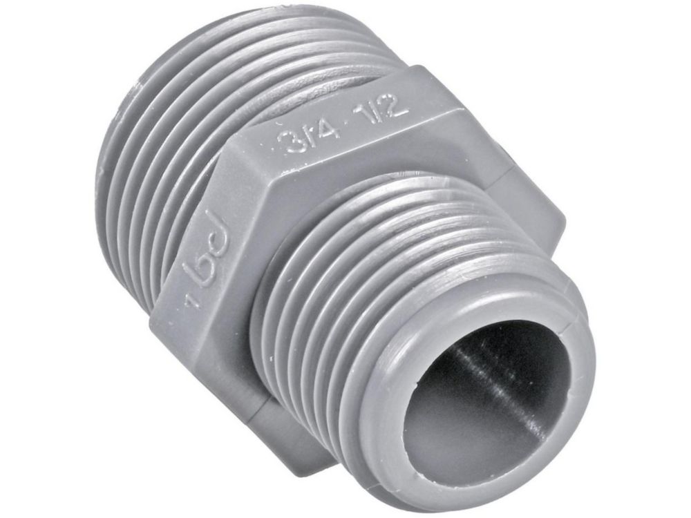 Nippel, Außengewinde ¾-1" 18.0 mm Durchlauf, PP, reduziert