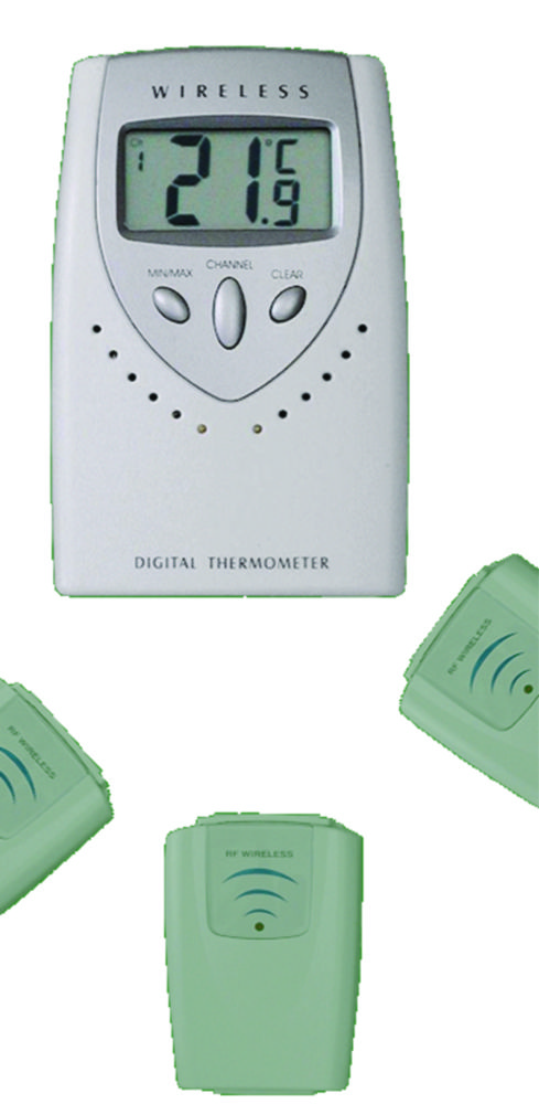 Funk-Thermometer -20...+60°C Bestehend aus: Empfängerstation und Sender inkl. Batterie