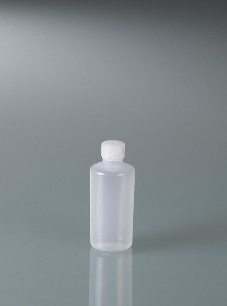 Hochschulterflasche, LDPE transparent, 100 ml, mit Verschluss