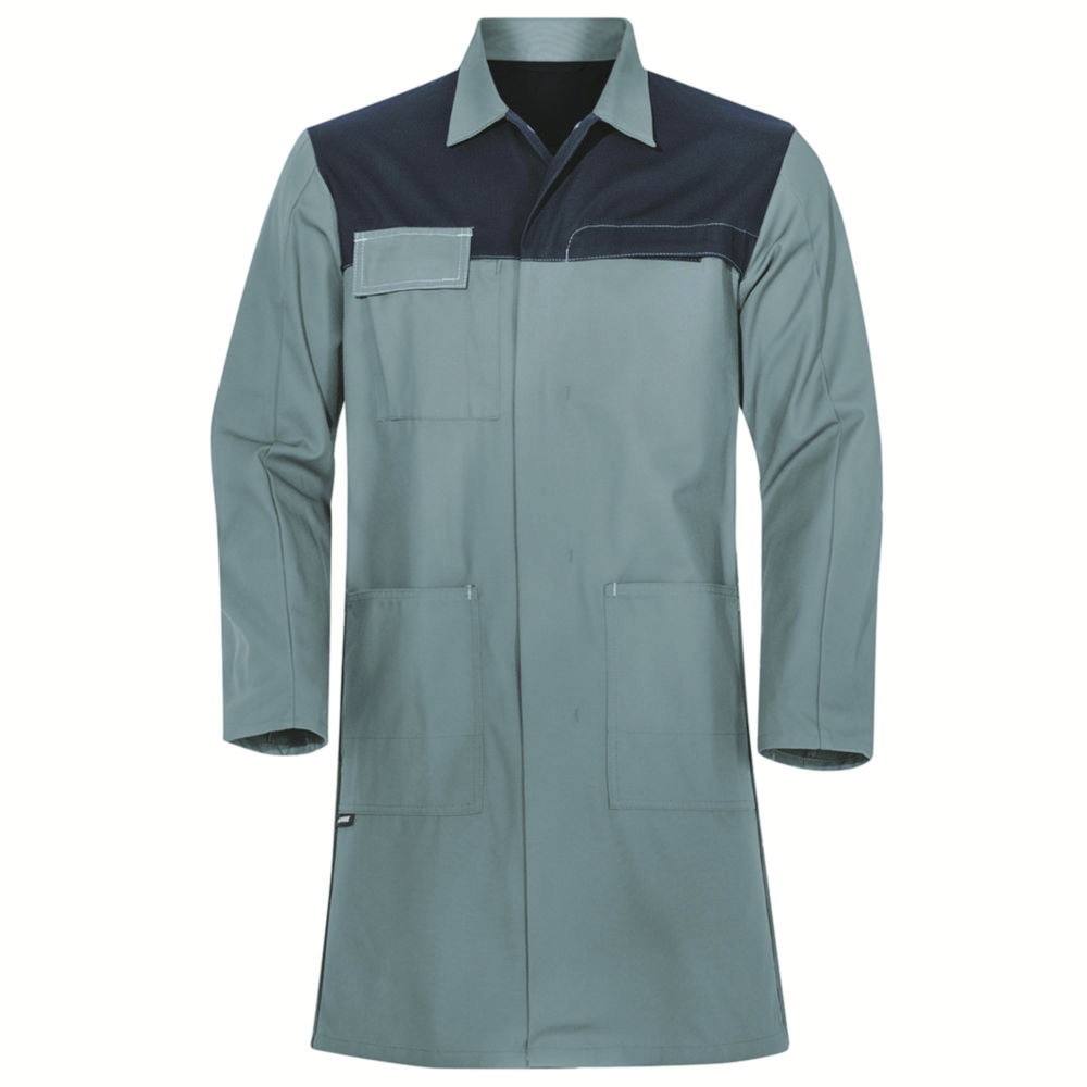 Berufsmantel Herren Typ 16284, grau | Konfektionsgröße: 40/42, Länge: 96 cm