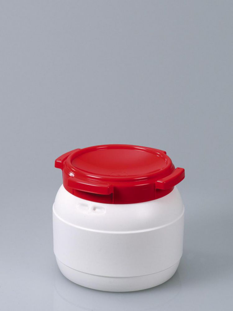 Weithalsfass 10,0 Ltr. HDPE Behälter D. 270mm, Öffnungs-D. 200mm, Höhe m.Verschluß 240mm