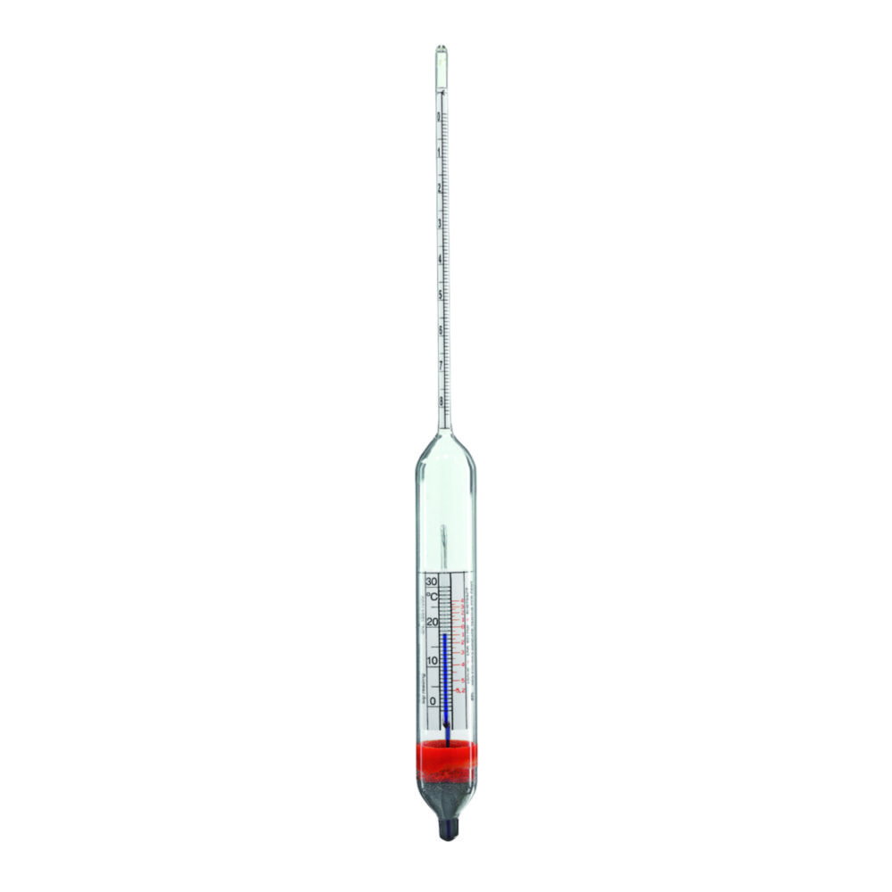 Dichte-Aräometer, mit Thermometer