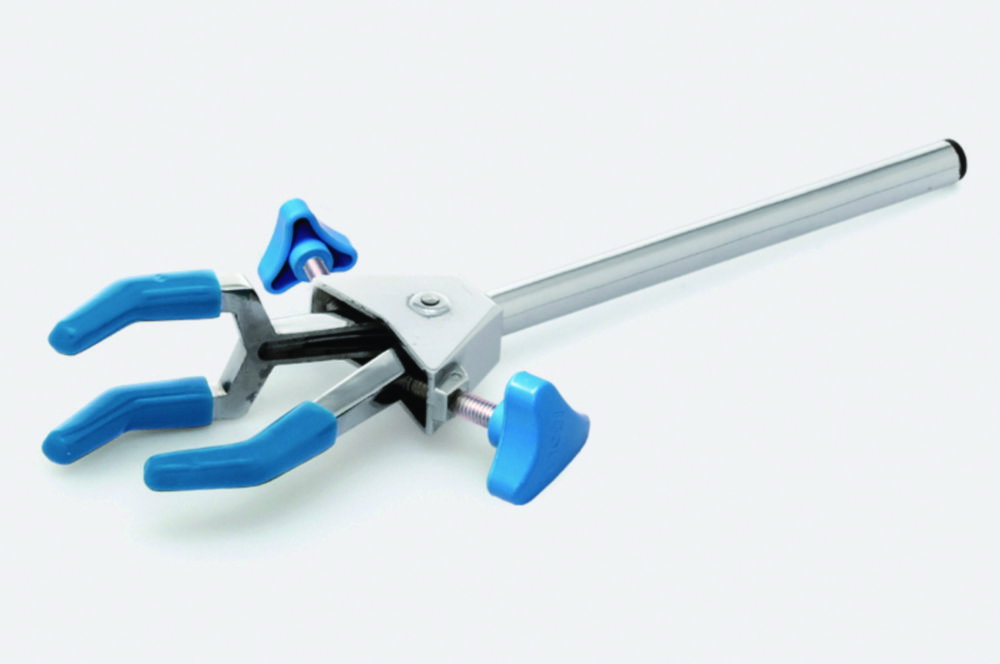 Stativklemmen, 3-Finger, Stahlguss, verchromt