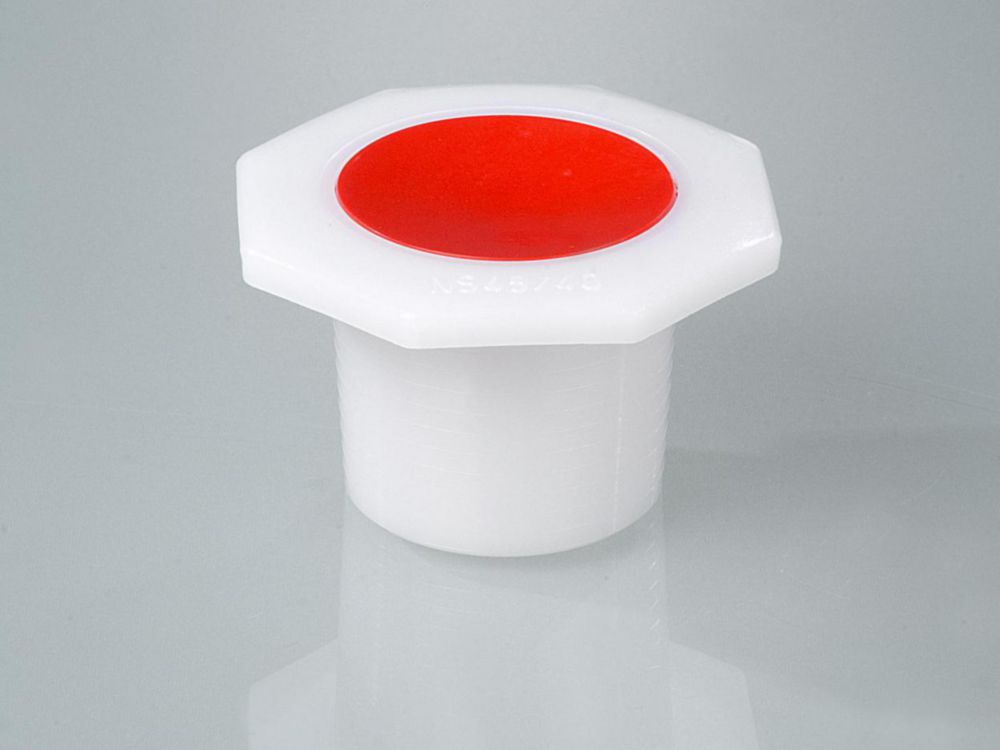 PE-Stopfen NS 40/45, 41x45 mm hohl mit Dichtringen und Achtkant-Griff