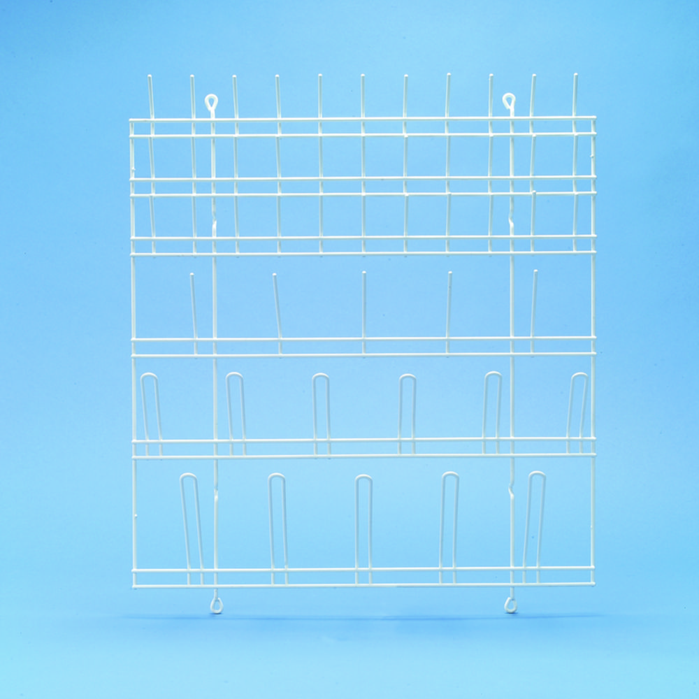 Abtropfgestell 550x600 mm Draht, Polyäthylen weiß, zum Anbau an Labormöbeln