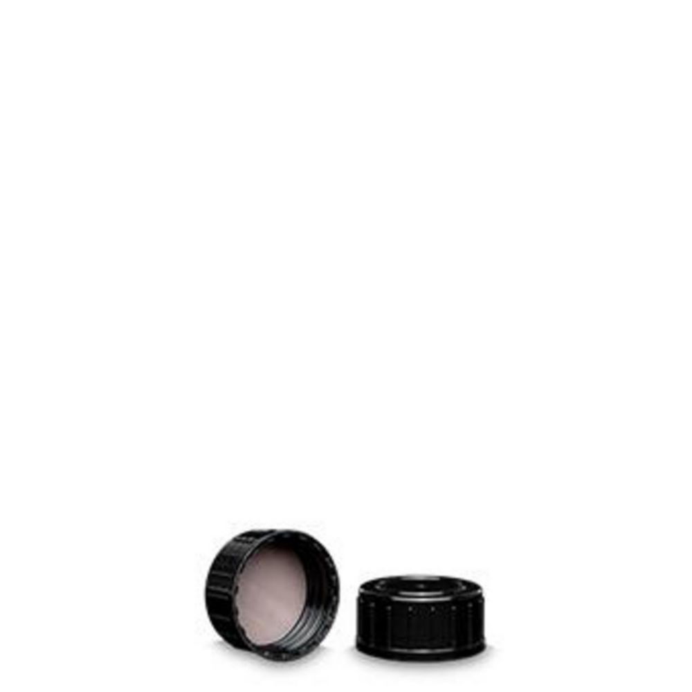 Schraubverschlüsse, PP, schwarz mit PTFE-Einlage, GL28, VE=3400