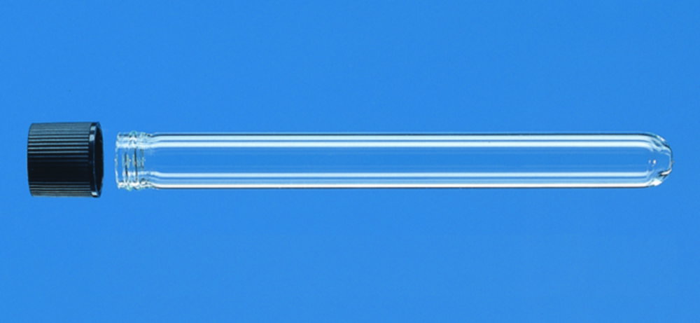 Kulturröhrchen, Glas, mit Schraubkappe, PP