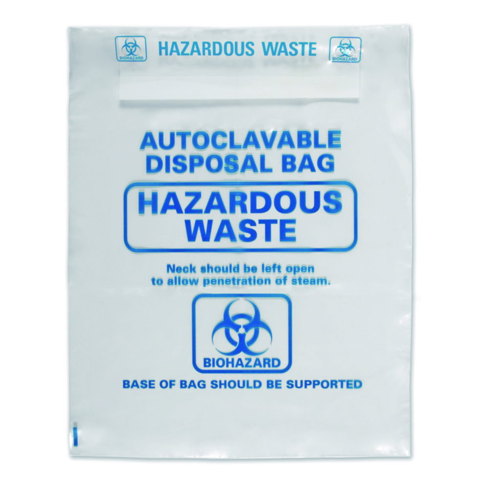 LLG-Entsorgungsbeutel, PP, mit Biohazard-Aufdruck