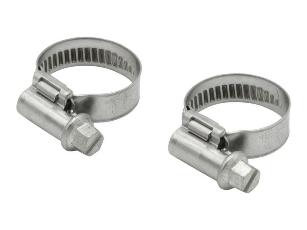 Schlauchschellen, Größe 2 für Schlauch 10-12 mm l.W. bzw. Gewebeschlauch 8 mm I.W., VE=2