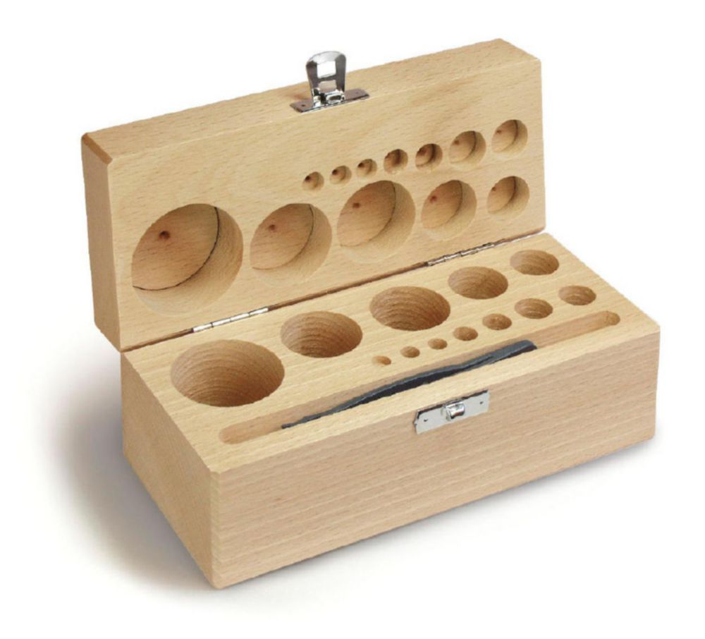 Holz-Etui für Individual-Gewichtssatz bis 200 g, für F2, M1, M2, M3