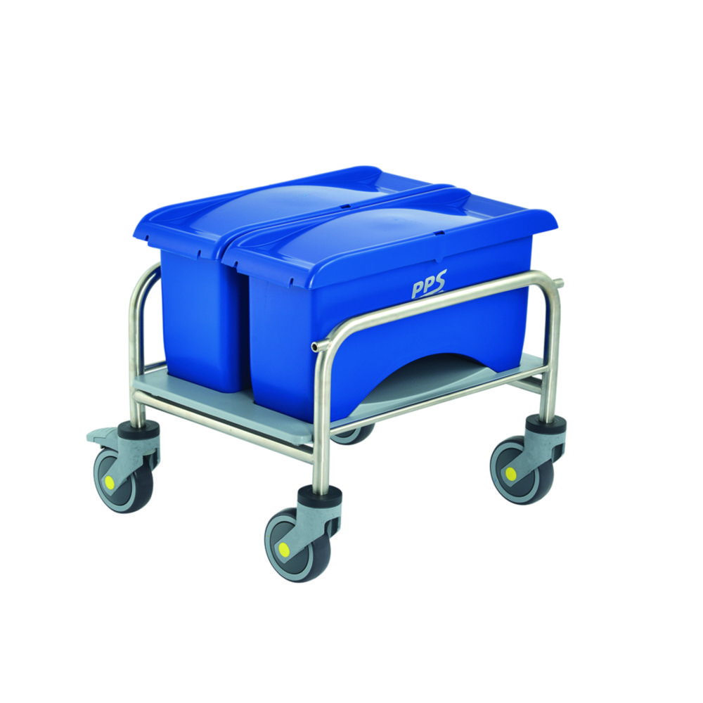 Reinigungswagen Clino® CR mini EM-CR1, Edelstahl | Typ: Clino® CR mini EM-CR1, Abmessungen (BxTxH): 520 x 430 x 450 mm