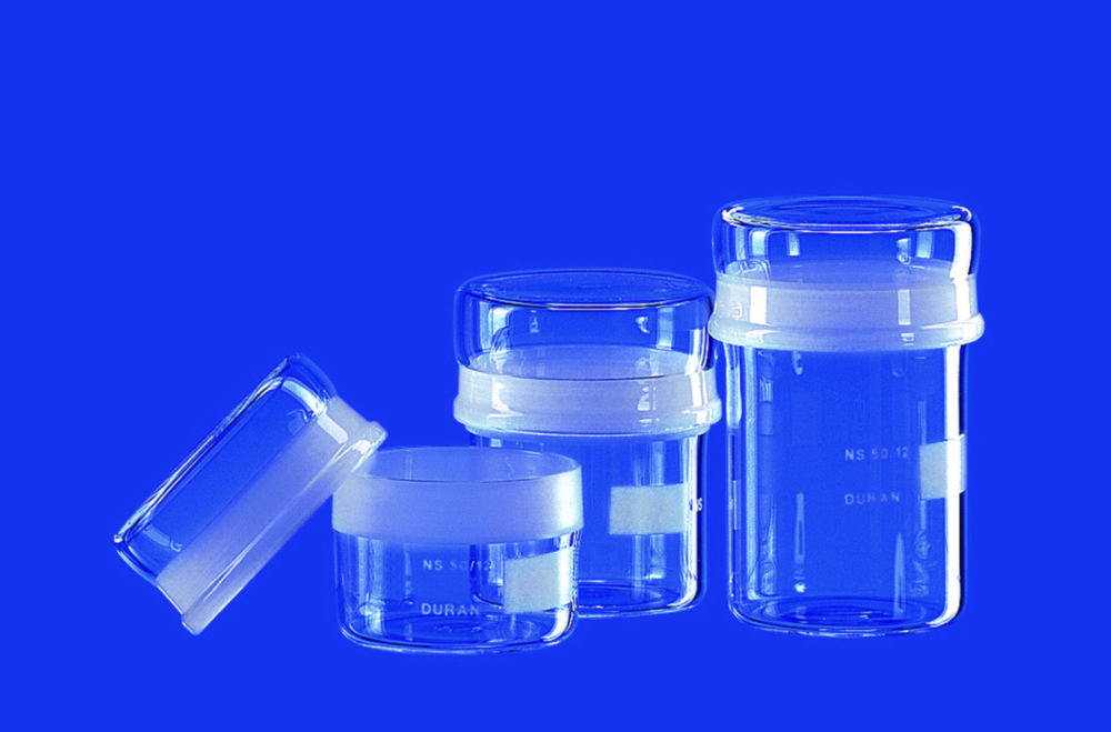 Wägegläser DURAN®-Rohr, mit NS Kappen