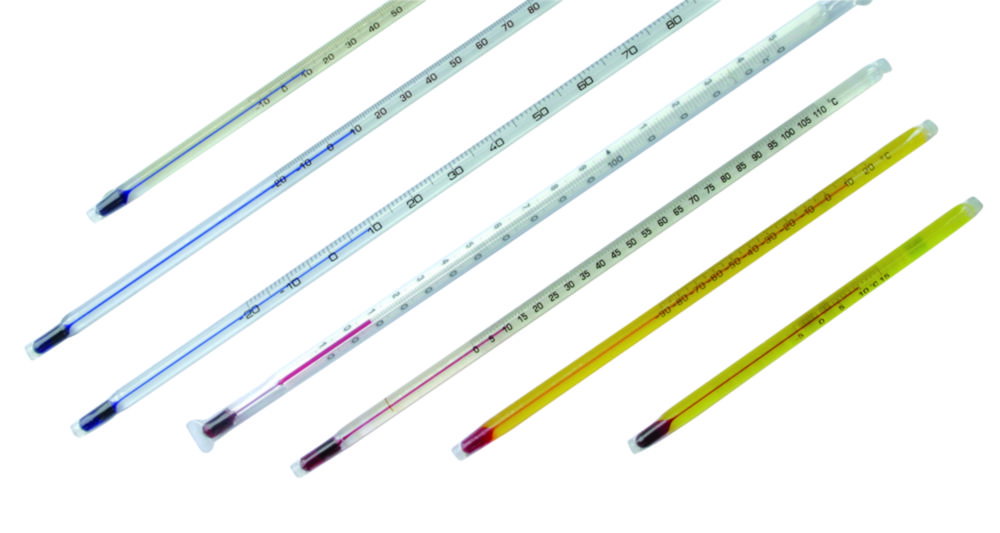LLG-Allgebrauchsthermometer, rote Füllung, Eintauchtiefe total