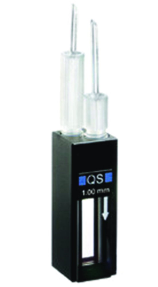 Küvetten für Absorptionsmessungen, Durchflussmessungen, im UV-Bereich, 2 Schraubanschlüsse