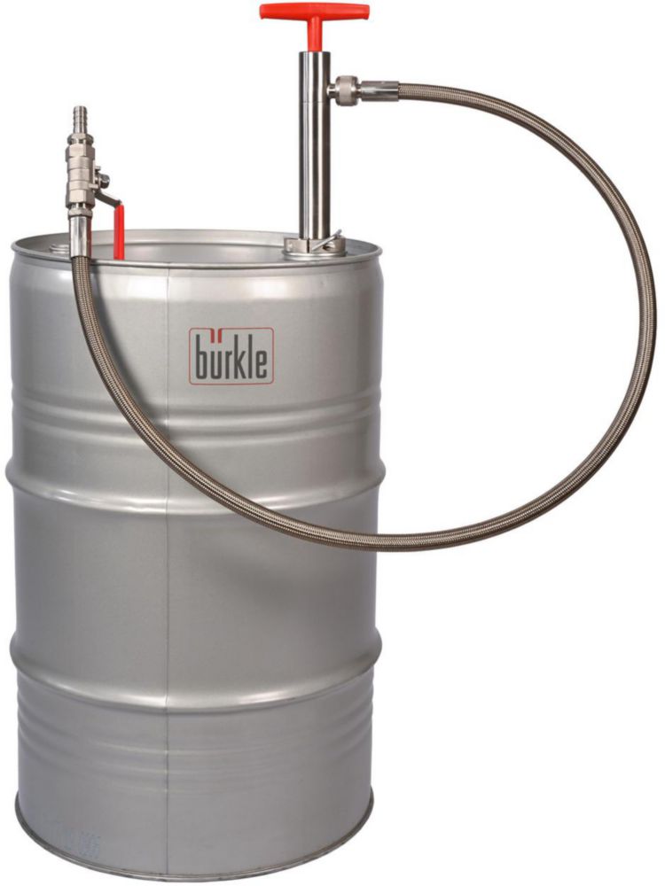 Auslaufschlauch, Edelstahl mit Absperrhahn