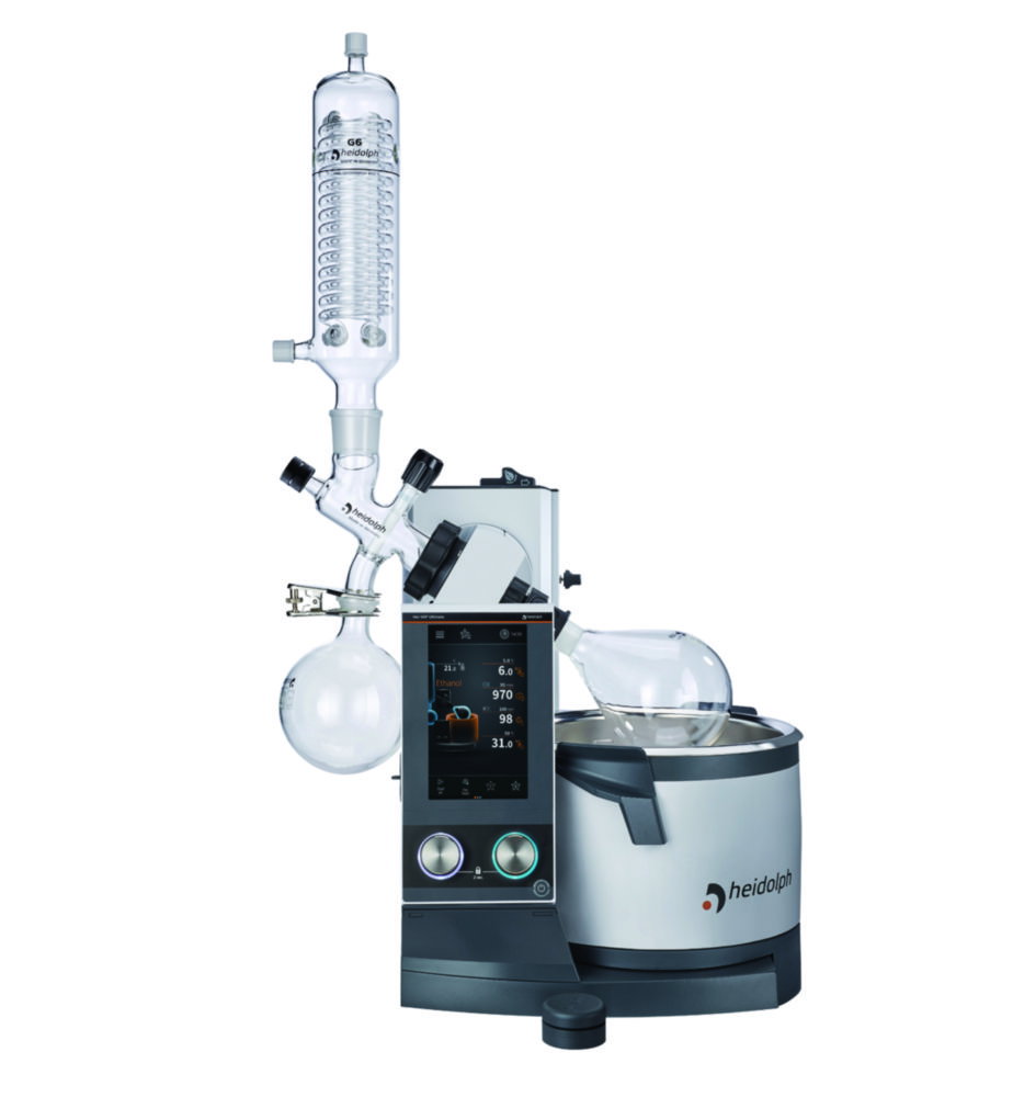Rotationsverdampfer Hei-VAP Ultimate Control, mit Handlift, Rückflusskühler