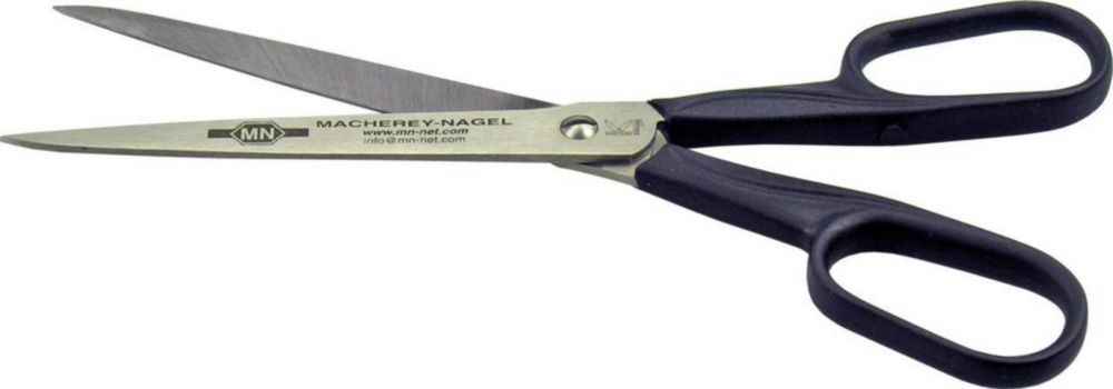 ALUGRAM Schere mit Label aus Solingen geschliffene Schneide, schwarzer Griff